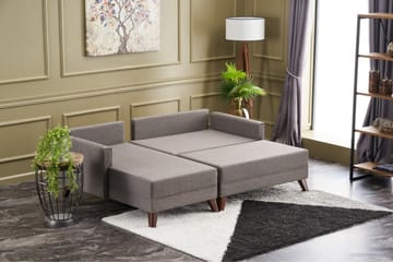Bäddsoffa med Divan Burundi Mini Vänster - Brun - Möbler - Soffa - Bäddsoffa - Bäddsoffa divan