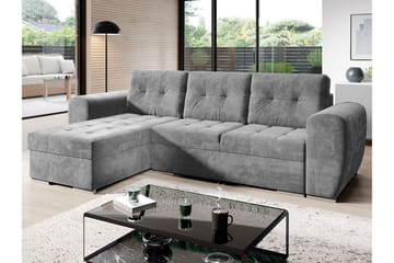 Bäddsoffa med divan - Ljusgrå - Möbler - Soffa - Bäddsoffa - Bäddsoffa divan