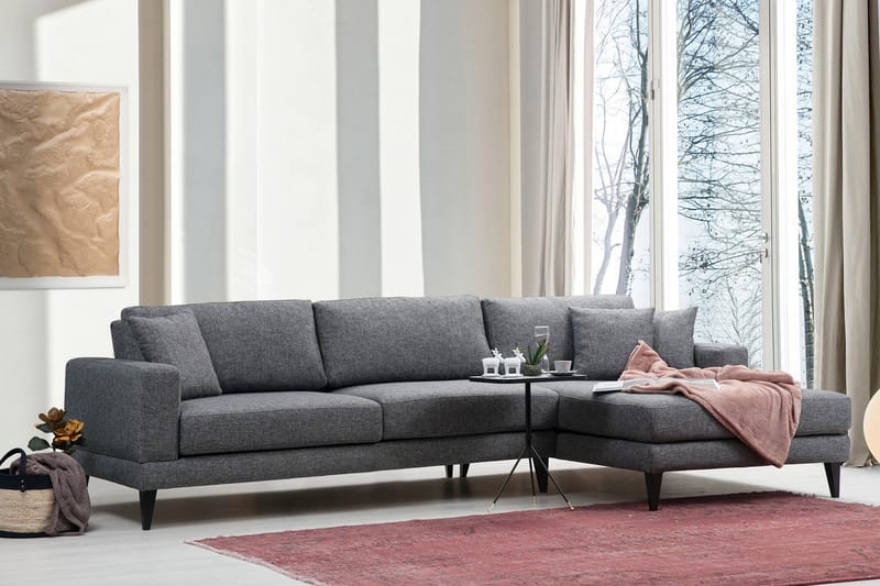 Bäddsoffa Stancle med Divan Höger - Grå - Möbler - Soffa - Bäddsoffa - Bäddsoffa divan