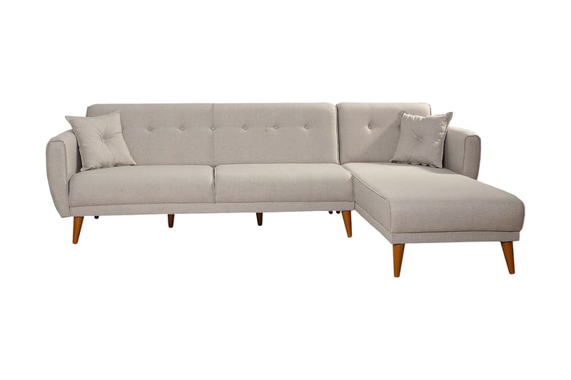 Bäddsoffa Tufford med Divan Höger - Vit - Möbler - Soffa - Bäddsoffa - Bäddsoffa divan