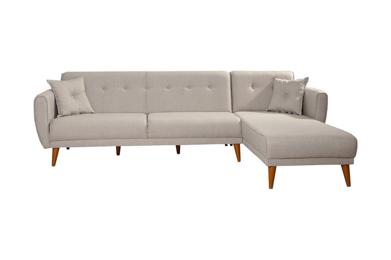 Bäddsoffa Tufford med Divan Höger - Vit - Möbler - Soffa - Bäddsoffa - Bäddsoffa divan