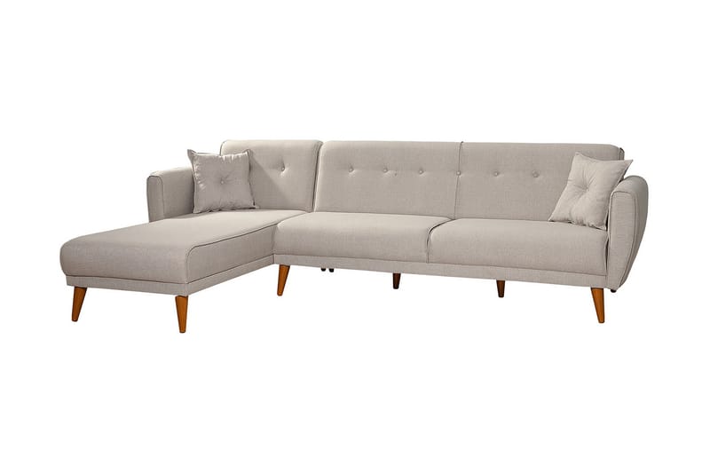 Bäddsoffa Tufford med Divan Höger - Vit - Möbler - Soffa - Bäddsoffa - Bäddsoffa divan