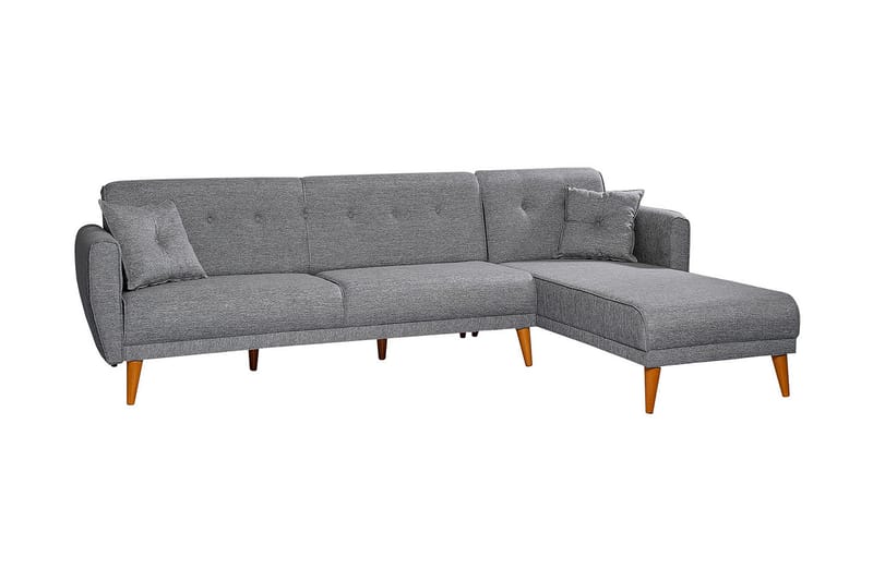 Bäddsoffa Tufford med Divan Vänster - Grå - Möbler - Soffa - Bäddsoffa - Bäddsoffa divan