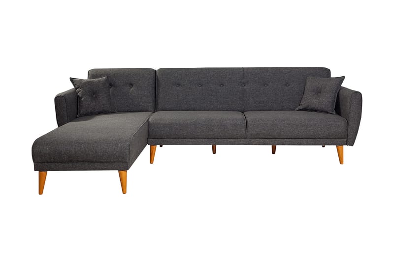 Bäddsoffa Tufford med Divan Vänster - Grå - Möbler - Soffa - Bäddsoffa - Bäddsoffa divan