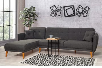 Bäddsoffa Tufford med Divan Vänster - Grå - Möbler - Soffa - Bäddsoffa - Bäddsoffa divan