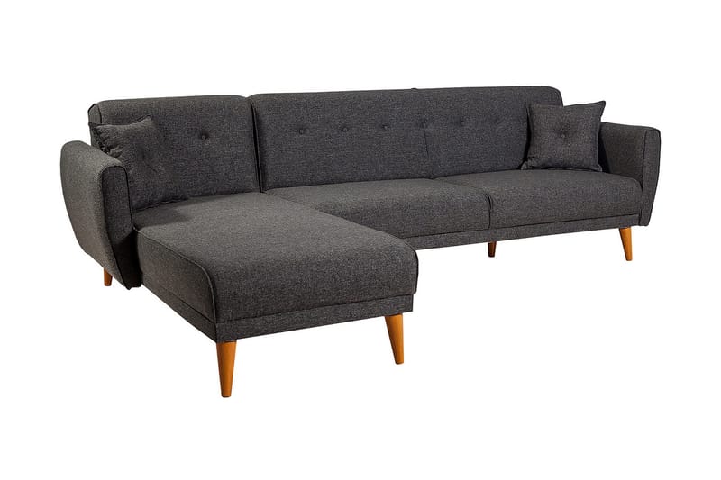 Bäddsoffa Tufford med Divan Vänster - Grå - Möbler - Soffa - Bäddsoffa - Bäddsoffa divan