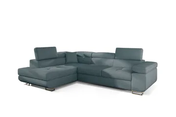 Bobis Bäddsoffa med Schäslong Vänster - Blå - Möbler - Soffa - Bäddsoffa - Bäddsoffa divan