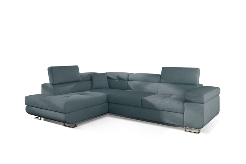 Bobis Bäddsoffa med Schäslong Vänster - Blå - Möbler - Soffa - Bäddsoffa - Bäddsoffa divan