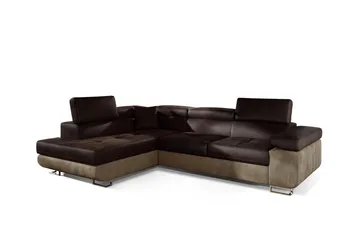 Bobis Bäddsoffa med Schäslong Vänster - Brun - Möbler - Soffa - Bäddsoffa - Bäddsoffa divan