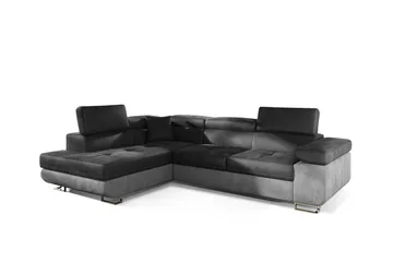 Bobis Bäddsoffa med Schäslong Vänster - Grå - Möbler - Soffa - Bäddsoffa - Bäddsoffa divan