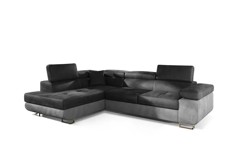 Bobis Bäddsoffa med Schäslong Vänster - Grå - Möbler - Soffa - Bäddsoffa - Bäddsoffa divan