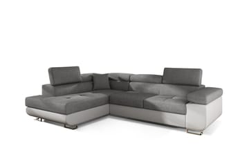 Bobis Bäddsoffa med Schäslong Vänster - Grå/Vit - Möbler - Soffa - Bäddsoffa - Bäddsoffa divan