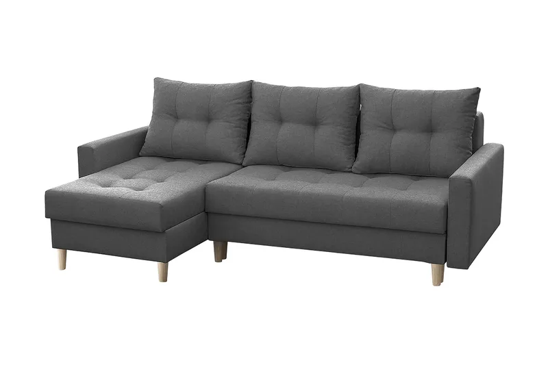 Bodo Divanbäddsoffa 222x140x90 cm - Mörkgrå - Möbler - Soffa - Bäddsoffa - Bäddsoffa divan