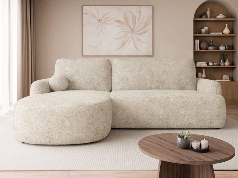 Branrel 3-sits Soffa med divan - beige - Möbler - Soffa - Bäddsoffa - Bäddsoffa divan