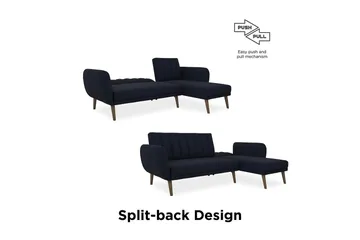 Brittany Divanbäddsoffa Marinblå - Novogratz - Möbler - Soffa - Bäddsoffa - Bäddsoffa divan