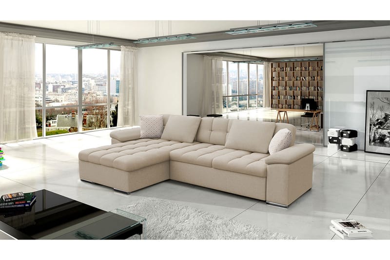 Camior Bäddsoffa m. Divan Förvaring 3-sits 227x129 - Beige - Möbler - Soffa - Bäddsoffa - Bäddsoffa divan
