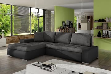 Cerys Divanbäddsoffa 265x185x85 cm Universal - Svart - Möbler - Soffa - Bäddsoffa - Bäddsoffa divan