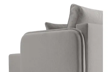 Chandru Bäddsoffa med Divan 3-sits i Plysch - Beige - Möbler - Soffa - Bäddsoffa - Bäddsoffa divan