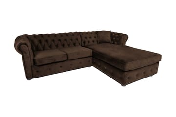 Chesterfield Kristin Bäddsoffa m. Divan - Vintage Brun - Möbler - Soffa - Bäddsoffa - Bäddsoffa divan