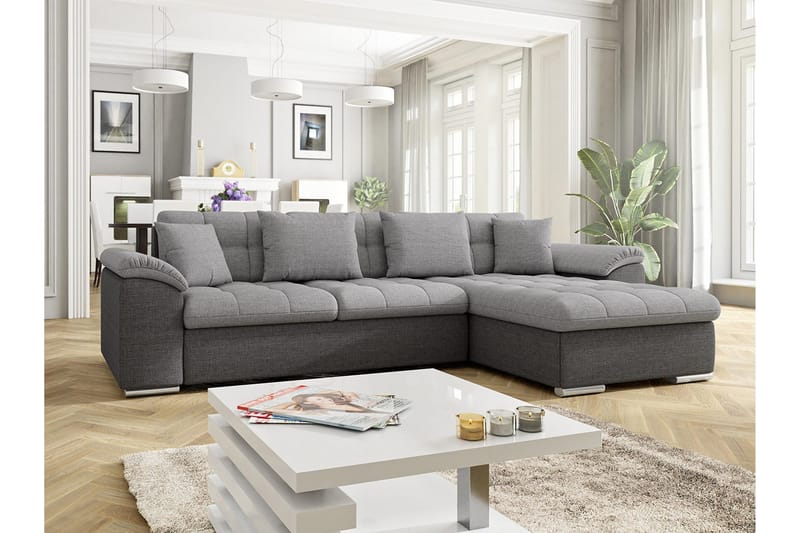 Chilor 4-sits Bäddsoffa - Grå - Möbler - Soffa - Bäddsoffa - Bäddsoffa divan