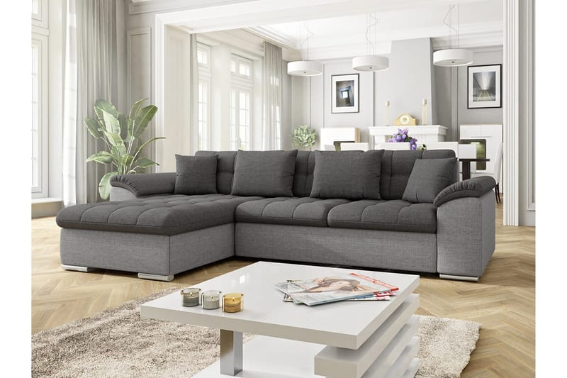 Chilor 4-sits Bäddsoffa - Grå - Möbler - Soffa - Bäddsoffa - Bäddsoffa divan