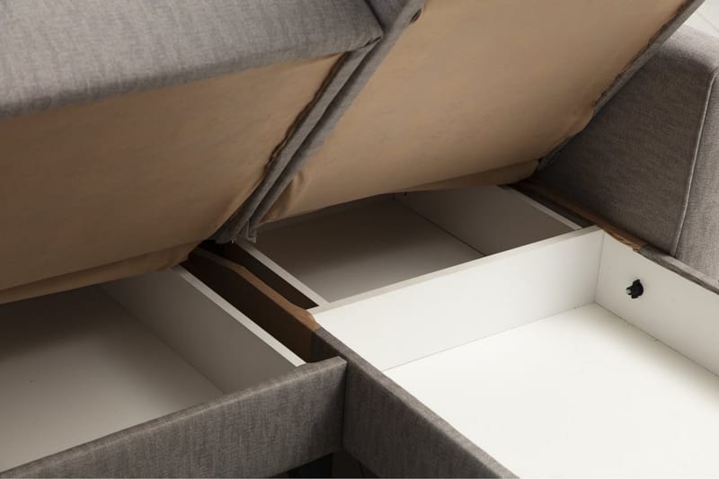 Dalima Bäddsoffa m. Divan 3-sits - Ljusgrå - Möbler - Soffa - Bäddsoffa - Bäddsoffa divan