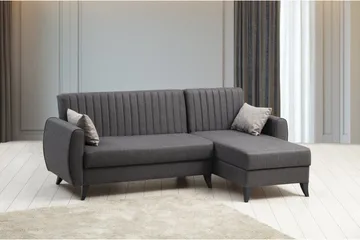 Dalima Bäddsoffa m. Divan 3-sits - Mörkgrå - Möbler - Soffa - Bäddsoffa - Bäddsoffa divan