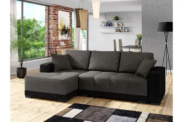 Dallas Divanbäddsoffa 240x140x80 cm - Grå - Möbler - Soffa - Bäddsoffa - Bäddsoffa divan