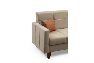 Darcia Bäddsoffa m. Divan 3-sits - Beige - Möbler - Soffa - Bäddsoffa - Bäddsoffa divan