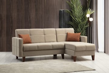 Darcia Bäddsoffa m. Divan 3-sits - Beige - Möbler - Soffa - Bäddsoffa - Bäddsoffa divan