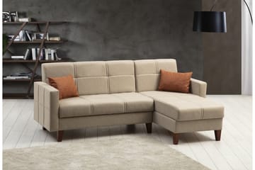 Darcia Bäddsoffa m. Divan 3-sits - Beige - Möbler - Soffa - Bäddsoffa - Bäddsoffa divan