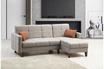 Darcia Bäddsoffa m. Divan 3-sits - Ljusgrå - Möbler - Soffa - Bäddsoffa - Bäddsoffa divan