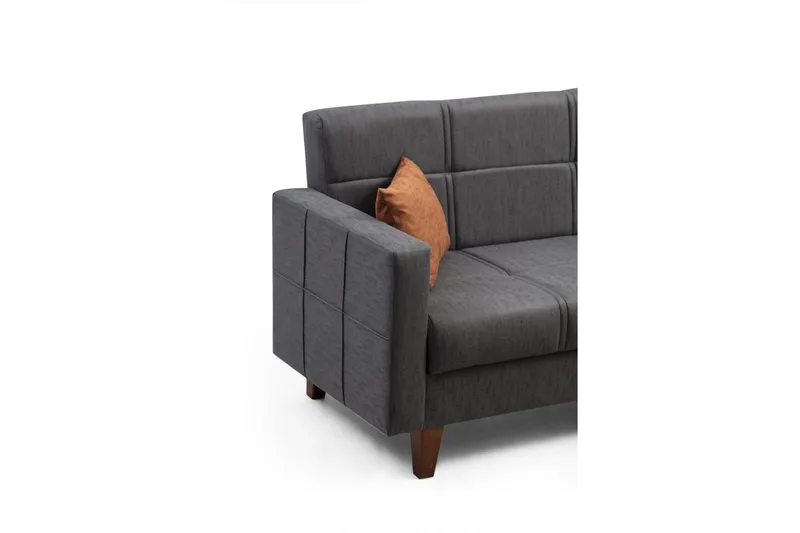 Darcia Bäddsoffa m. Divan 3-sits - Mörkgrå - Möbler - Soffa - Bäddsoffa - Bäddsoffa divan