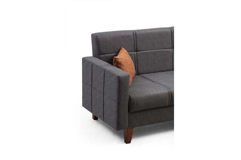 Darcia Bäddsoffa m. Divan 3-sits - Mörkgrå - Möbler - Soffa - Bäddsoffa - Bäddsoffa divan