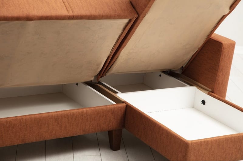 Darcia Bäddsoffa m. Divan 3-sits - Röd - Möbler - Soffa - Bäddsoffa - Bäddsoffa divan