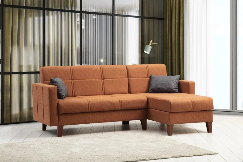 Darcia Bäddsoffa m. Divan 3-sits - Röd - Möbler - Soffa - Bäddsoffa - Bäddsoffa divan