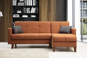 Darcia Bäddsoffa m. Divan 3-sits - Röd - Möbler - Soffa - Bäddsoffa - Bäddsoffa divan