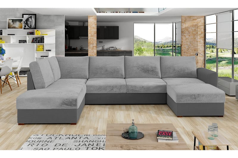 Dargina 6-sits Bäddsoffa Höger - Grå - Möbler - Soffa - Bäddsoffa - Bäddsoffa divan
