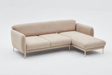 Devika Bäddsoffa m. Divan 4-sits - Beige - Möbler - Soffa - Bäddsoffa - Bäddsoffa divan