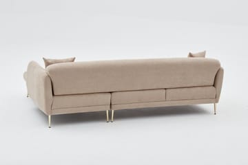 Devika Bäddsoffa m. Divan 4-sits - Beige - Möbler - Soffa - Bäddsoffa - Bäddsoffa divan