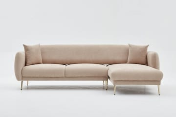 Devika Bäddsoffa m. Divan 4-sits - Beige - Möbler - Soffa - Bäddsoffa - Bäddsoffa divan