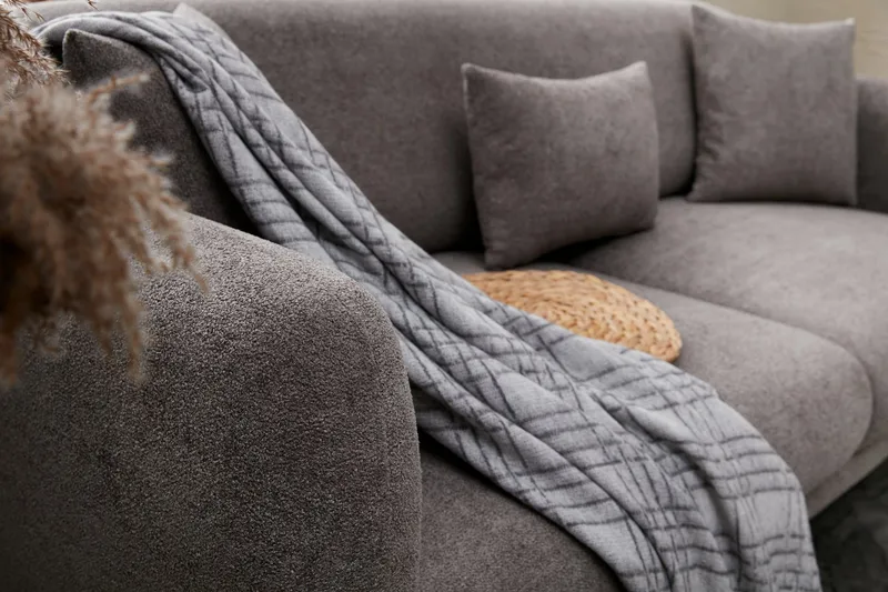 Devika Bäddsoffa m. Divan 4-sits - Grå - Möbler - Soffa - Bäddsoffa - Bäddsoffa divan