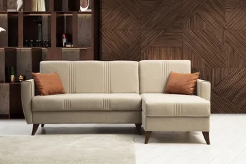 Dewan Bäddsoffa m. Divan 3-sits - Beige - Möbler - Soffa - Bäddsoffa - Bäddsoffa divan