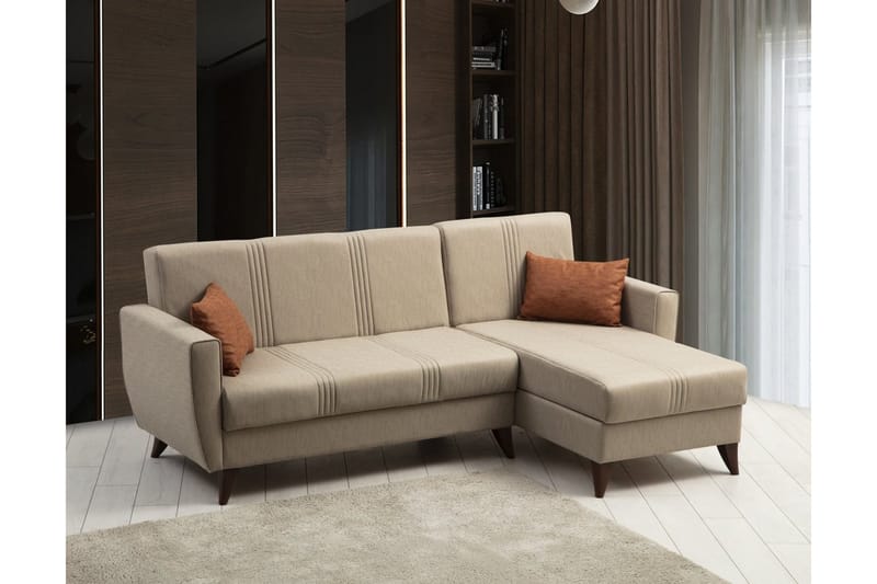 Dewan Bäddsoffa m. Divan 3-sits - Beige - Möbler - Soffa - Bäddsoffa - Bäddsoffa divan