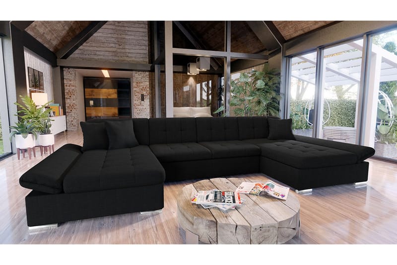 Dewitt 3-sits Bäddsoffa - Svart - Möbler - Soffa - Bäddsoffa - Bäddsoffa divan