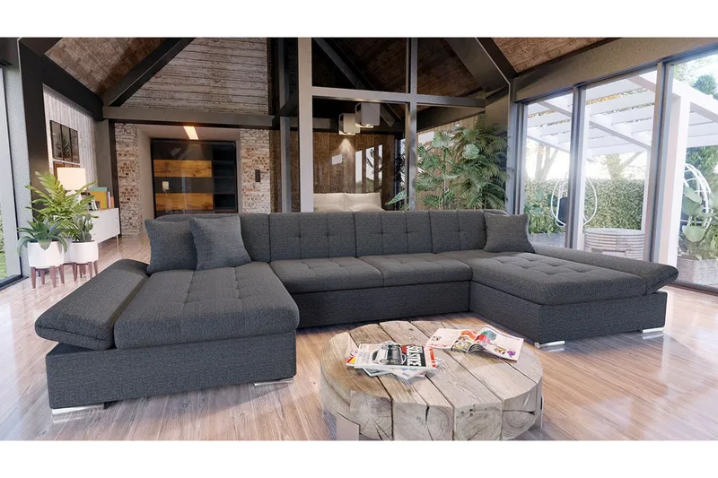 Dewitt 6-sits Bäddsoffa - Mörkgrå - Möbler - Soffa - Bäddsoffa - Bäddsoffa divan