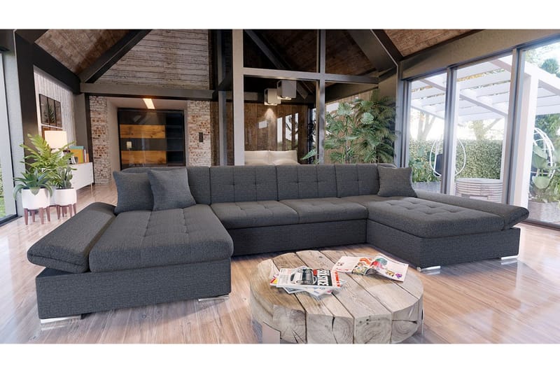 Dewitt 6-sits Bäddsoffa - Mörkgrå - Möbler - Soffa - Bäddsoffa - Bäddsoffa divan