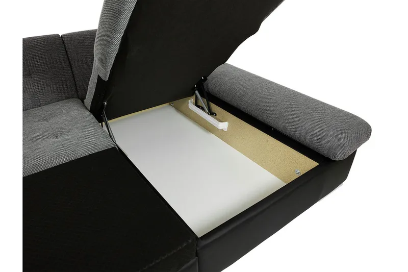 Dewitt 6-sits Hörnsoffa med Divan och Schäslong i Sammet - Vit|Grå - Möbler - Soffa - Bäddsoffa - Bäddsoffa divan