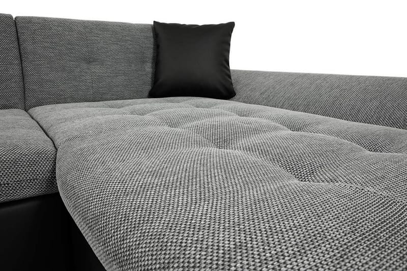 Dewitt 6-sits Hörnsoffa med Divan och Schäslong i Sammet - Vit|Grå - Möbler - Soffa - Bäddsoffa - Bäddsoffa divan