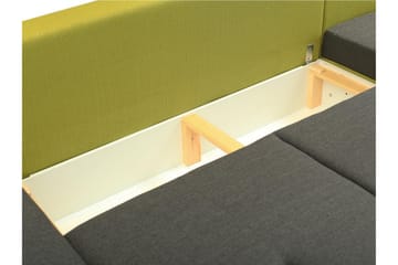 Divanbäddsoffa Barriga 313x215x82 cm - Grå - Möbler - Soffa - Bäddsoffa - Bäddsoffa divan